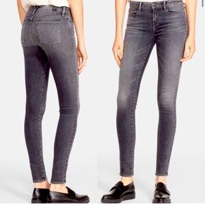 Vince Riley Fairfax Faded Skinny Jeans in Charcoal
